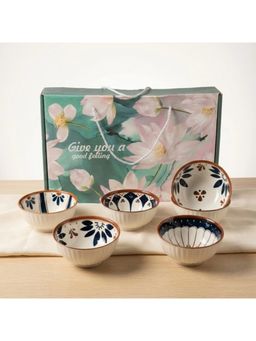 Epicasa - Home Ceramic Microwave Safe Glossy Ceramic Serving Bowls (Pack of 6)