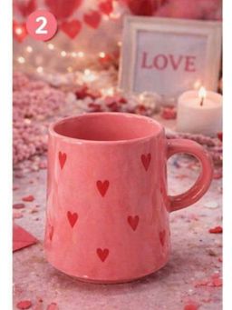 ACE THE SPACE - Long Pink Heart Handle Cup
