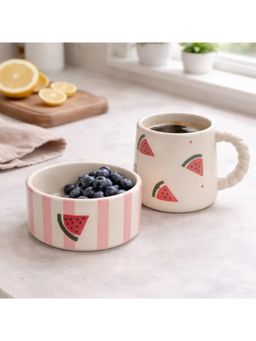ACE THE SPACE - Misty Melon Coffee Matching Cup and Bowl (Pack of 2)
