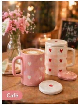 ACE THE SPACE - Heart Coffee Matching Mug (Pack of 2)