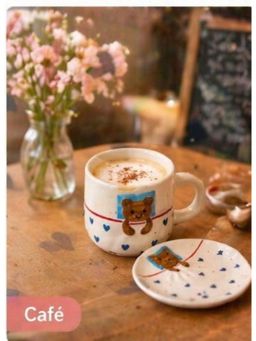 ACE THE SPACE - Teddy Coffee Matching Cup and Plate (Pack of 2)