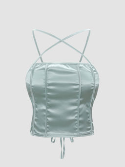 Cider - Satin Lace Up Cami