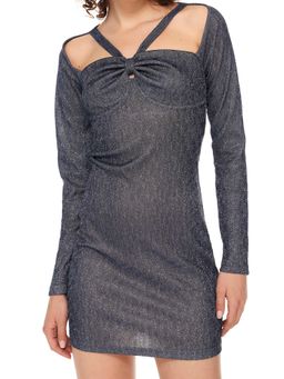 Cider - Glitter Hollow Out Mini Dress
