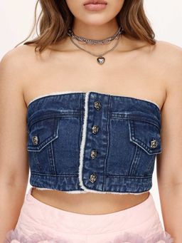 Cider - Total Diva Denim Tube Top