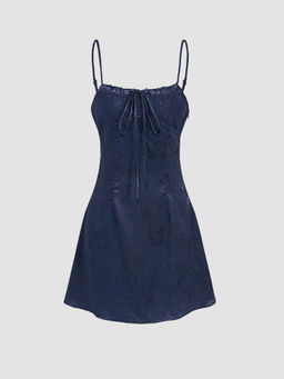 Cider - Floral Jacquard Lace Corset Mini Dress