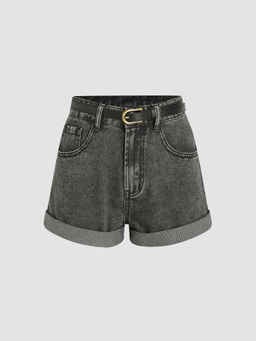 Cider - Denim Shorts with Belt