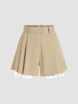 Cider - Solid A-Line High Waist Shorts