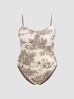 Cider - Toile De Jouy Bodysuit Curve & Plus
