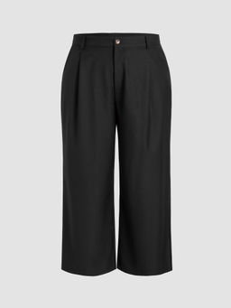 Cider - Solid Pocket Straight Leg Trousers Curve & Plus