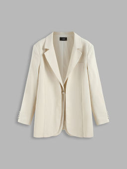 Cider - Dirty Chai Oversized Cream Blazer