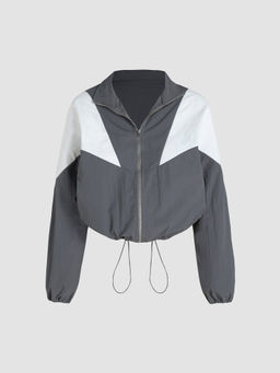 Cider - Color Block Drawstring Jacket