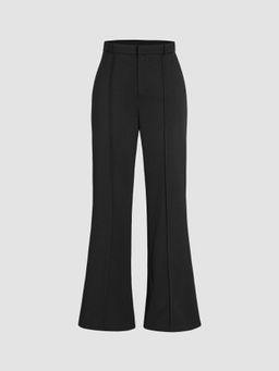 Cider - Solid Knitted Flared Trousers