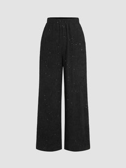 Cider - Glitter High Waist Wide Leg Trousers