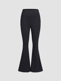 Cider - High Waist Solid Flared Leggings