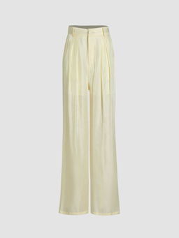 Cider - Metallic Stitch Wide Leg Trousers