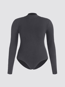 Cider - Solid Turtleneck Bodysuit Curve & Plus