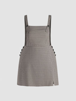 Cider - Houndstooth Split Mini Dress Curve & Plus