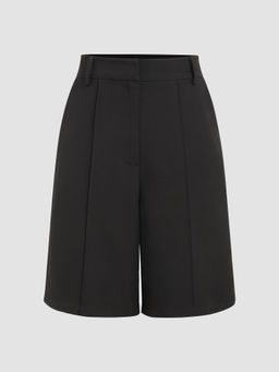 Cider - High Waist Knee Length Pleated Shorts