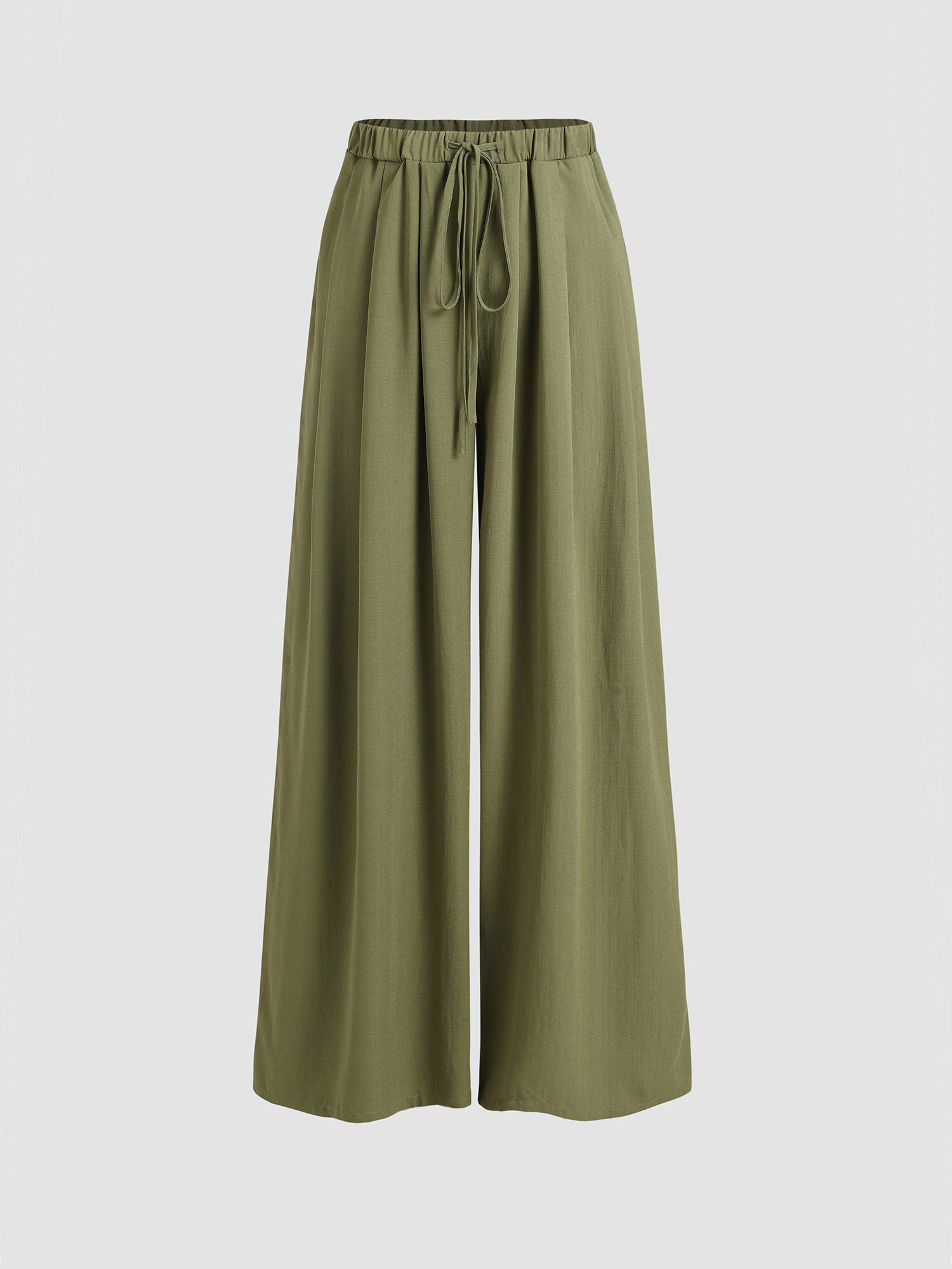 Elastic Waist Wide Leg Trousers