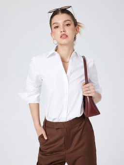 Cider - Collar Button Up Long Sleeve Shirt