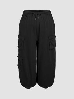 Cider - Solid Mid Waist Pocket Cargo Joggers Curve & Plus