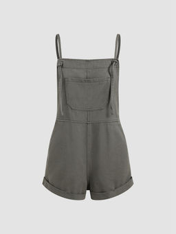 Cider - Denim Pocket Ultra Short Romper