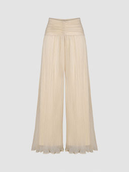 Cider - Texture High Waist Wide Leg Trousers