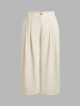 Cider - Pleated Pocket Wide Leg Trousers Curve & Plus