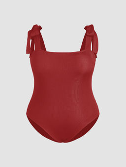 Cider - Rib Knotted Bodysuit Curve & Plus