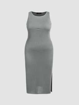 Cider - Split Sleeveless Midi Dress Curve & Plus