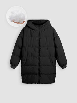 Cider - Hooded Solid Pocket Puffer Coat