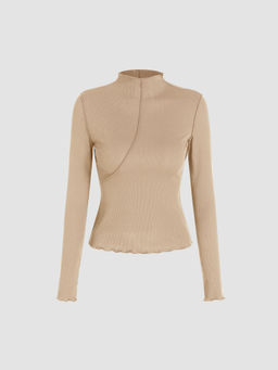 Cider - High Neck Long Sleeve Tee