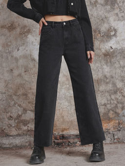 Cider - Denim Solid Straight Leg Jeans
