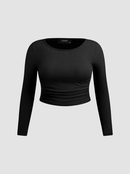 Cider - Ruched Long Sleeve Top Curve & Plus
