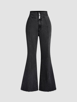 Cider - Denim High Waist Flared Jeans