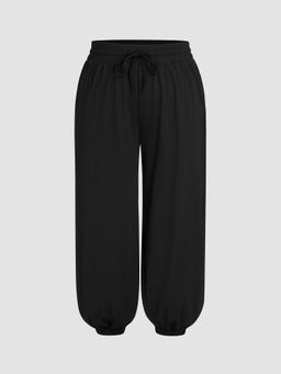 Cider - Solid Knotted Jersey Trousers Curve & Plus