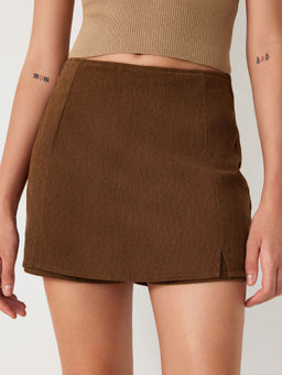 Cider - Corduroy High Waist Split Skort