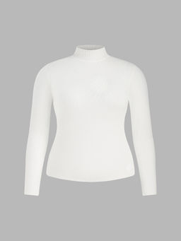 Cider - High Neck Knit Long Sleeve Top Curve & Plus