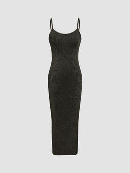 Cider - Metallic Cami Bodycon Maxi Dress