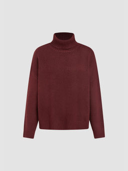 Cider - High Neck Knitted Long Sleeve Sweater
