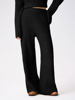 Cider - Wool-Blend Knitted Mid Waist Wide Leg Trousers