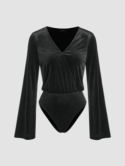 Cider - V Neck Long Sleeve Bodysuit