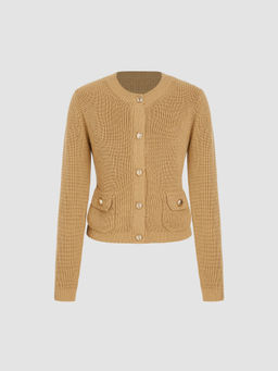Cider - Wool-Blend Pocket Button Cardigan