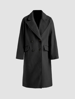 Cider - Collar Solid Pocket Button Coat