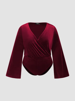 Cider - V-Neck Long Sleeve Bodysuit Curve & Plus