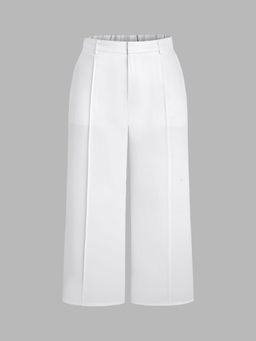 Cider - Mid Waist Pleated Straight Leg Trousers Curve & Plus