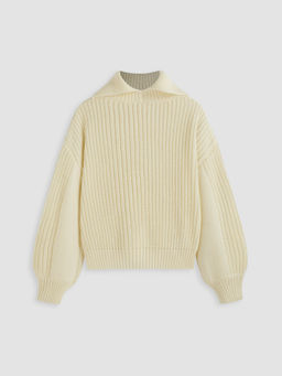 Cider - Polo Solid Knitted Long Sleeve Top