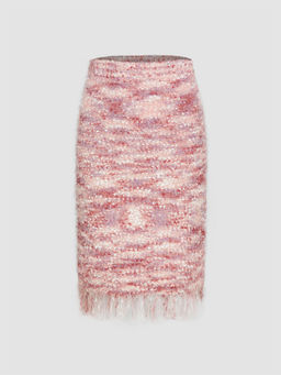 Cider - Glitter Tassel Knitted Midi Skirt