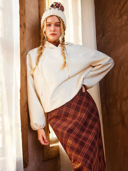 Cider - Lace Drawstring Hoodie