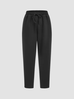 Cider - Elastic Waist Drawstring Tapered Sweatpants
